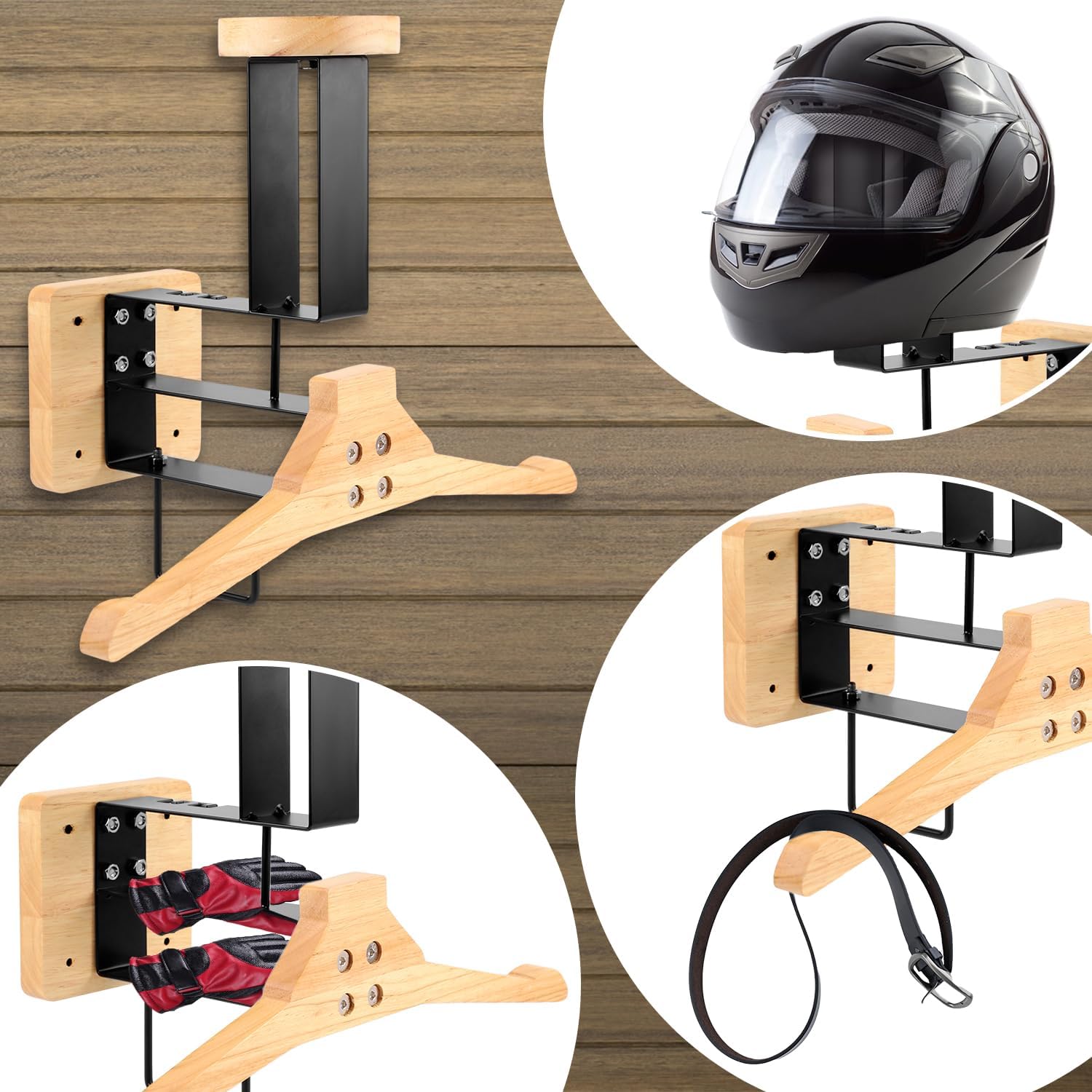 Wood Motorcycle Helmet Holder  - Sports Equipment Holder 评论和价格