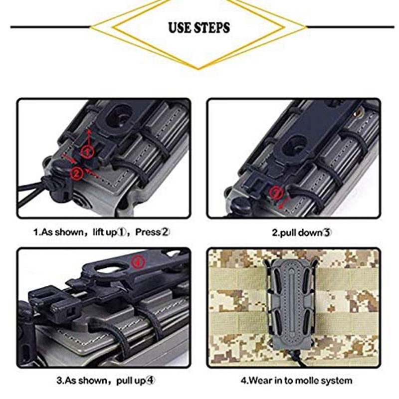 9mmTacticalMolleBeltClipStorag - Sports Equipment Holder 评论和价格