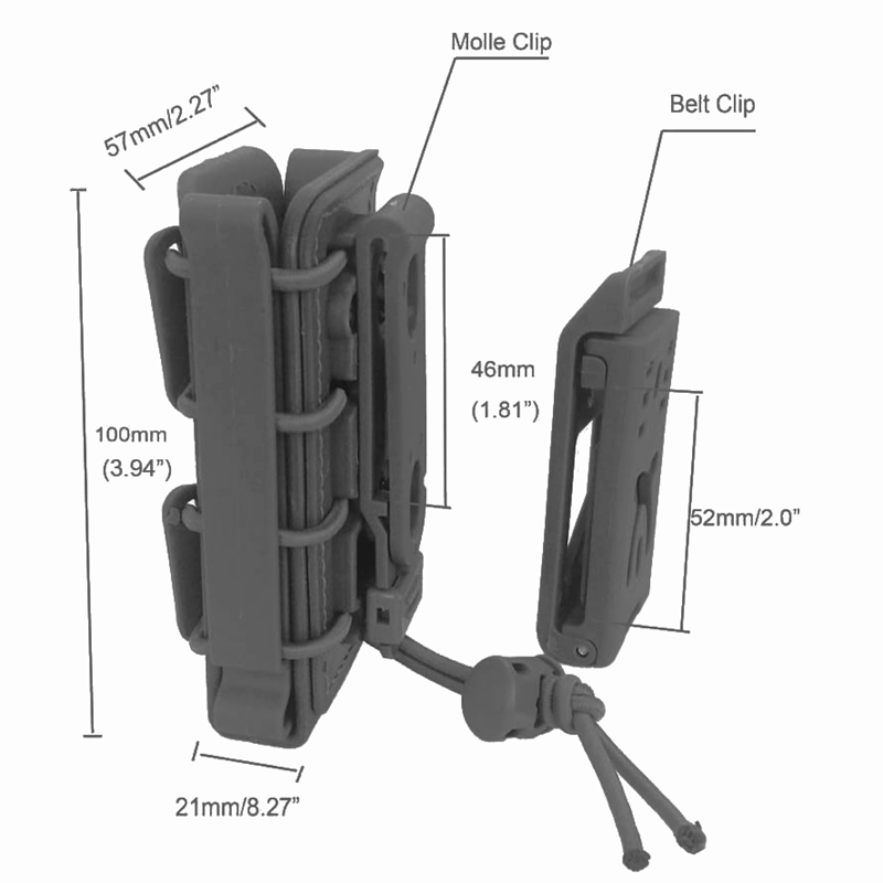9mmTacticalMolleBeltClipStorag - Sports Equipment Holder 评论和价格