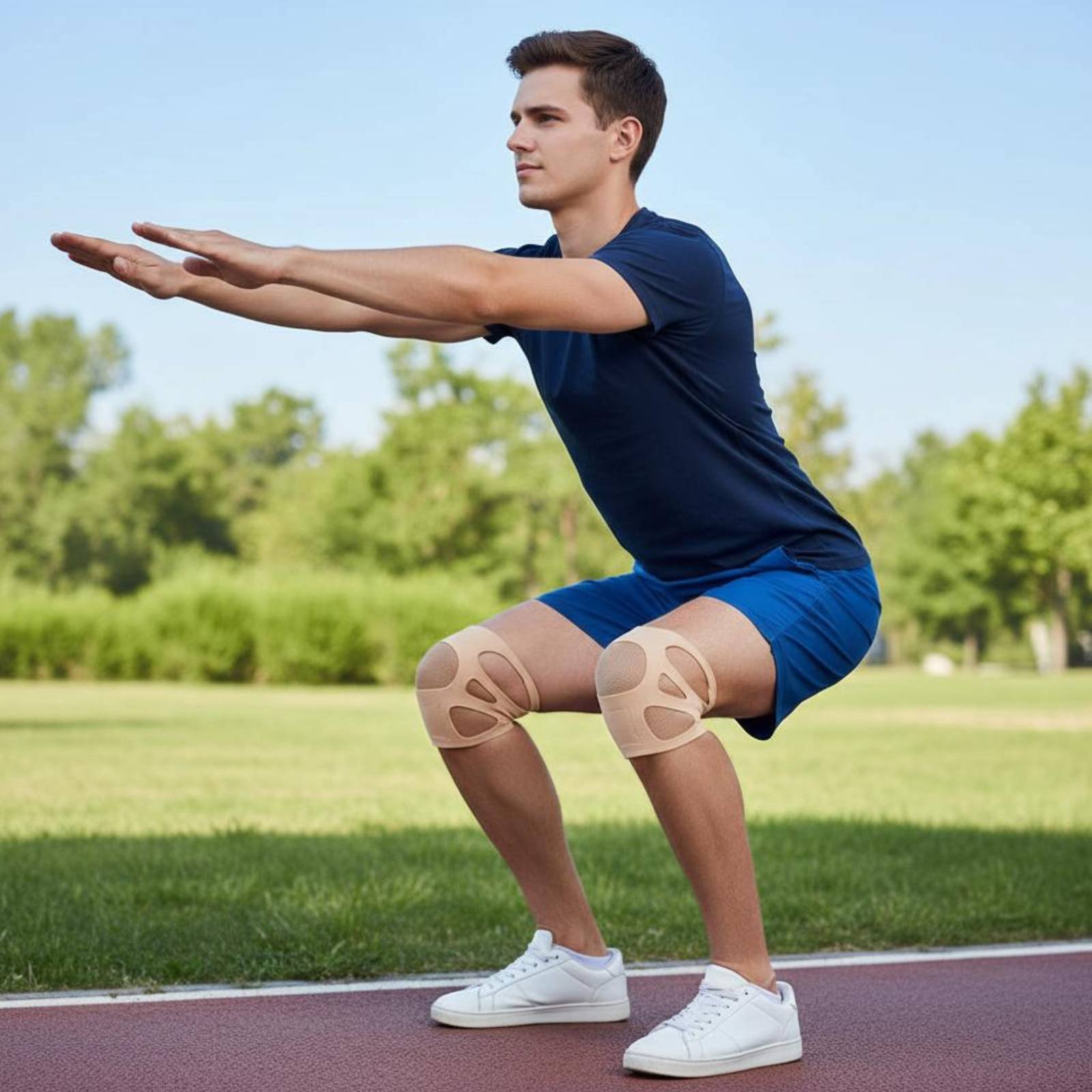 Silicone Knee Brace Year-Round - Sports Equipment Knee Support 评论和价格