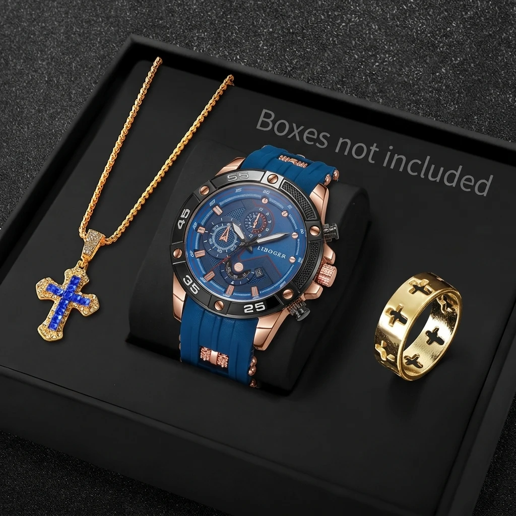 3PCS Fashion Male Sports Watch - Sports Equipment Cabinet 评论和价格